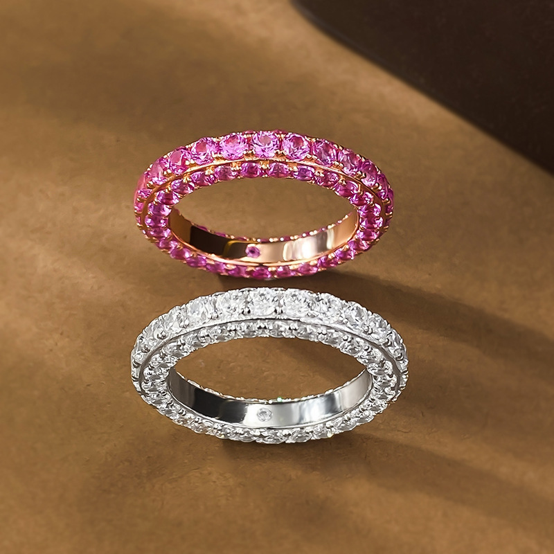 4g Weight Zircon Inlay Material Rings Classification Daily Occasion Sterling Silver Material Geometric Pattern Women's Gender Plating Design Casual, Elegant Style Sterling Silver Geometric Zircon Rings 无