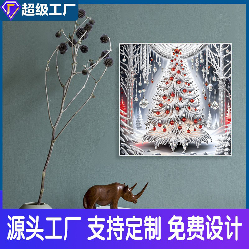 Pintura de diamantes personalizada diy pintura de forma especial pintura decorativa amazónica pintura de diamantes completa pintura de puntos de perforación de agua pintura de diamantes hecha a mano de Año Nuevo