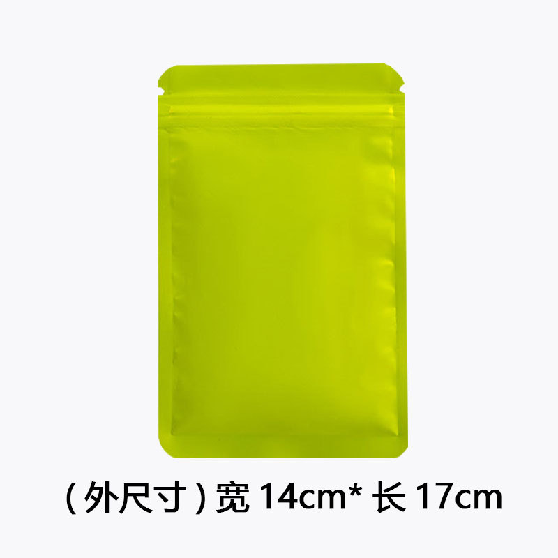 Joyas de color Bolsa ziplock Bolsa ciega Bolsa de papel de aluminio esmerilado Bolsa de hueso opaca aluminizada de doble cara Bolsa de embalaje sellada con alimentos