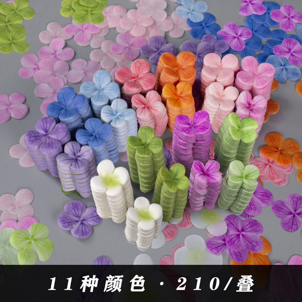 仿真绣球花瓣3D打印手感软胶蝴蝶花片手工发箍簪花发卡头饰花发夹