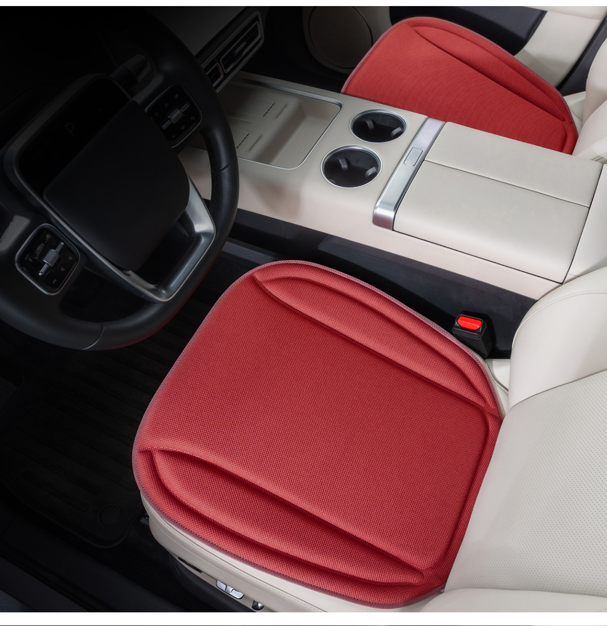 New cross-border seaweed fiber one-piece molded car seat cushion, warm in winter and cool in summer, all-season latex cushion
