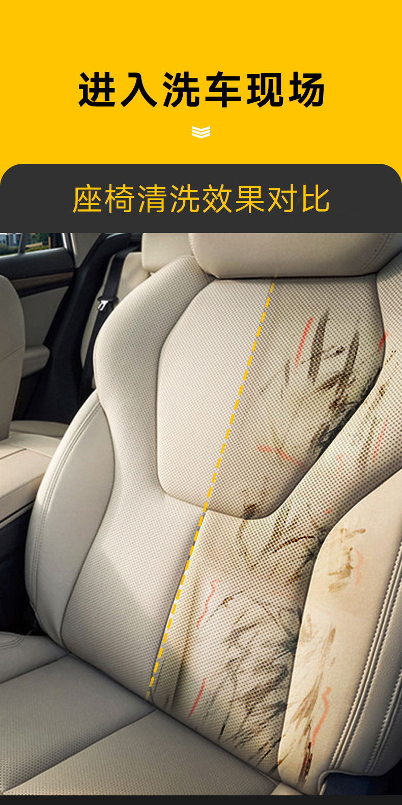 Multifunctional Foam Cleaner for Interior Cleaning, Ceiling Cleaner, Leather Cleaning and Care, Velvet Seat and Sofa Cleaner