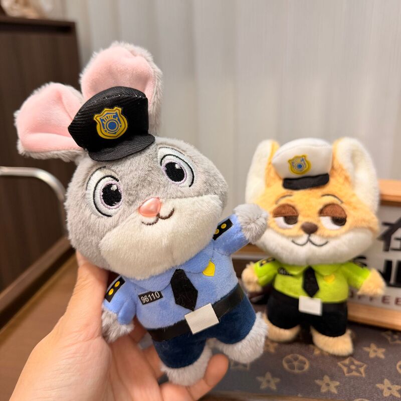 Cute Police Rabbit Plush Toy Pendant Traffic Police Fox Keychain Doll Machine Doll Wholesale