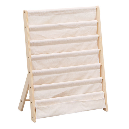 Children's bookshelf picture book stand baby floor solid wood storage rack infant home simple kindergarten reading book rack