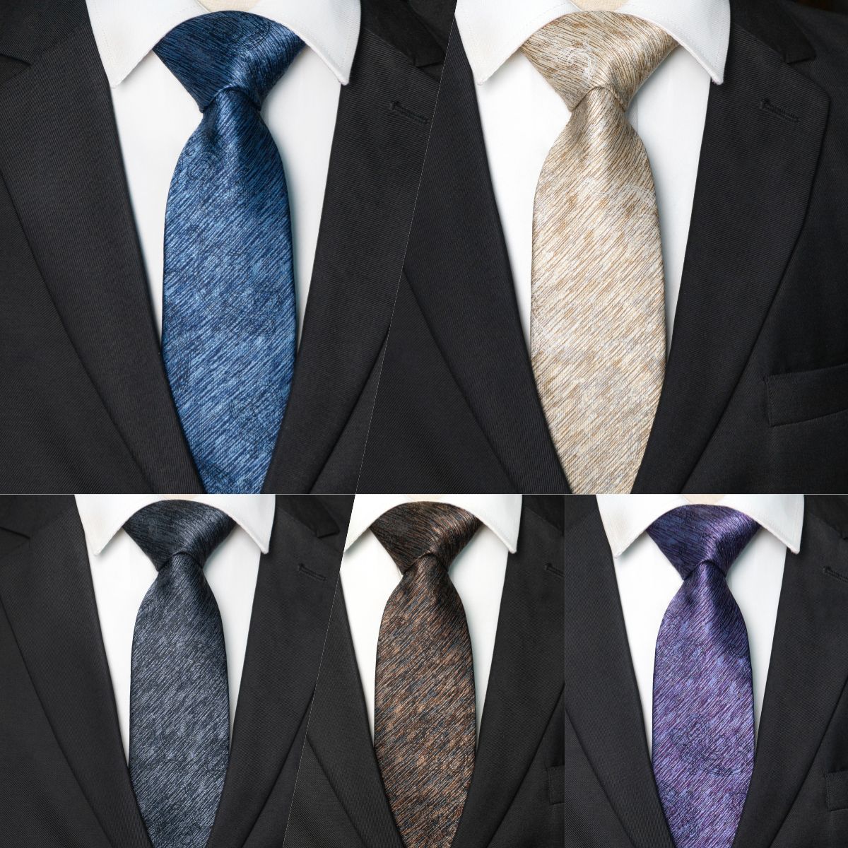 Corbata de Negocios para Hombre de 7.5 cm de Poliéster para Cenas y Negocios image 1