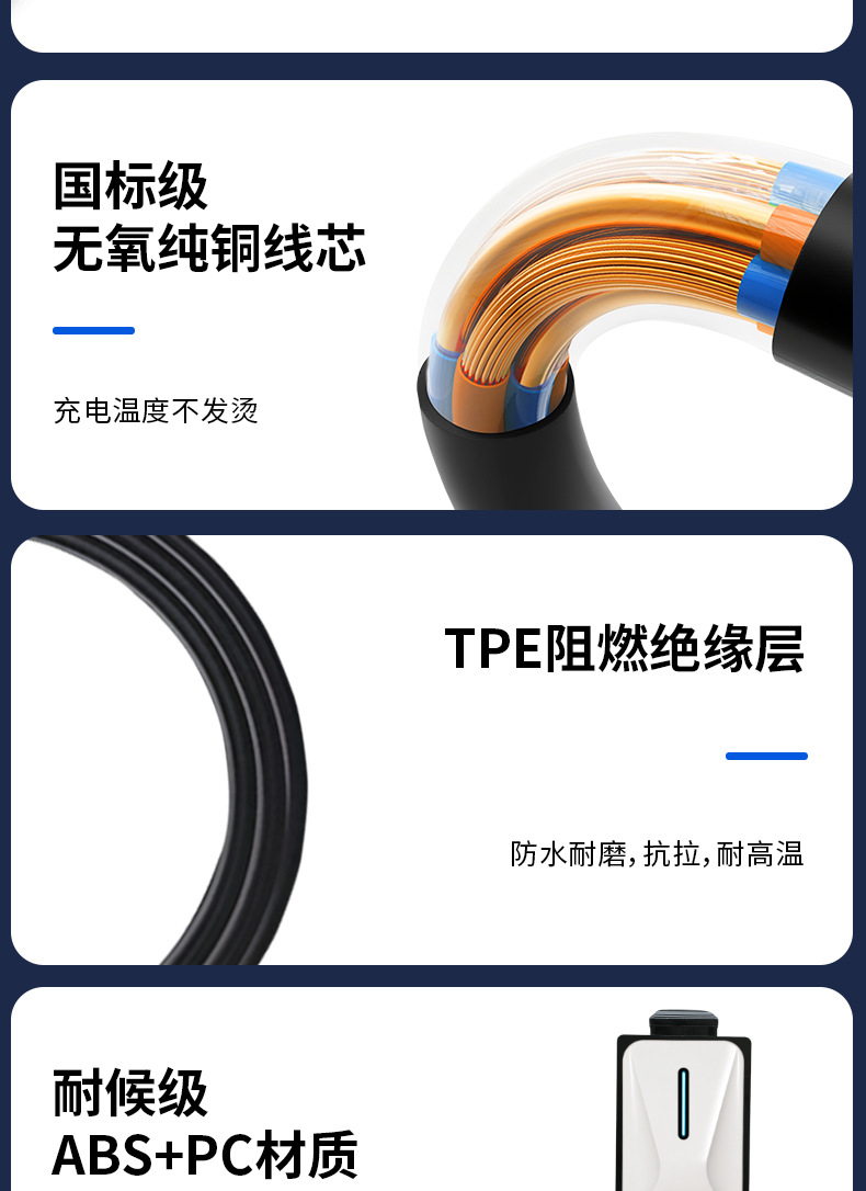 New Energy Ac Charging Pile 7Kw National Standard Universal 32A Charging Gun Household Byd Tesla Factory Direct Sales