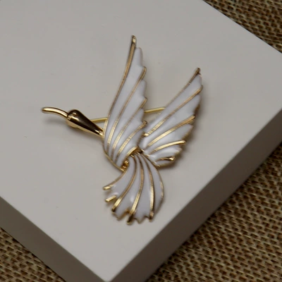 Middle Vintage Swan Brooch Enamel Corsage Clothing Accessories Small Gift (Yaxa sancaqları) - 1