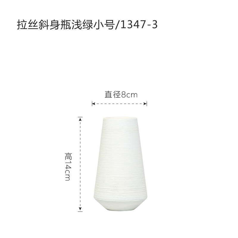 Florero de cerámica de color cepillado moderno, decoración del hogar minimalista nórdico, decoración del mueble de TV de la sala de estar al por mayor