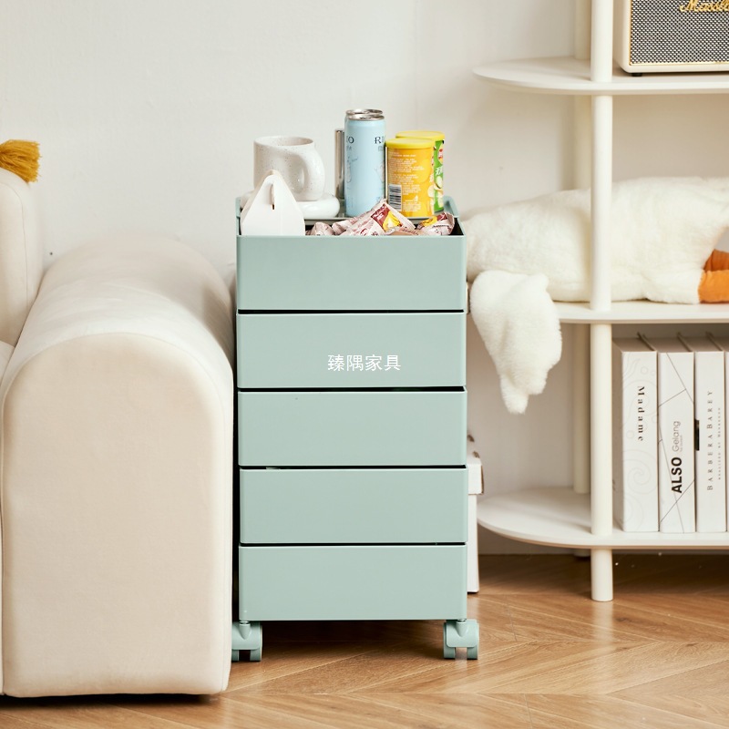 Acrílico creativo multifuncional móvil gabinete de almacenamiento del dormitorio giratorio almacenamiento cosmético hogar gabinete de almacenamiento Bobby