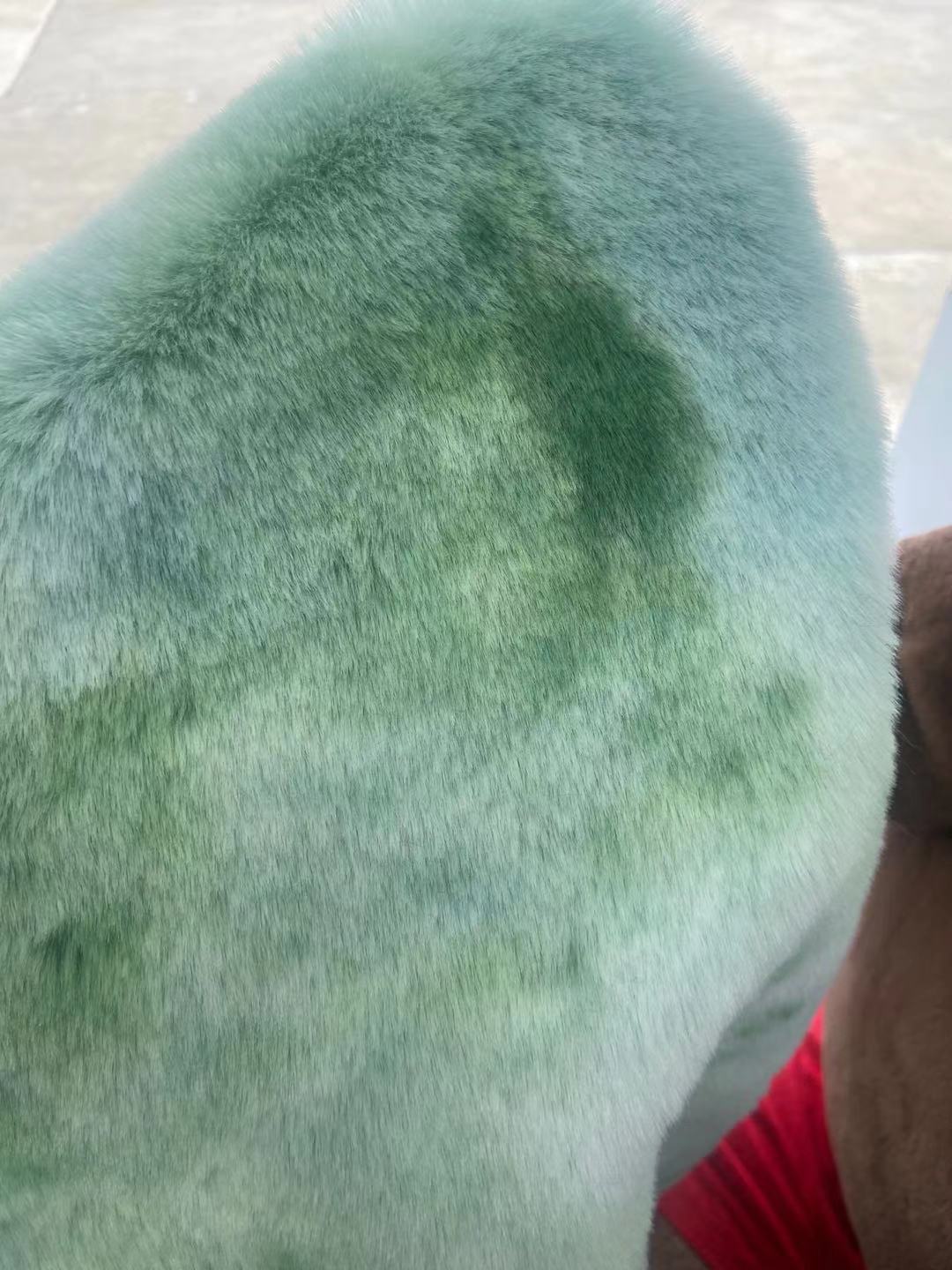 1200 gramos de tela de lana de conejo teñida 20MM siete arco iris tela de lana de conejo de ropa zapatos sombreros bufandas