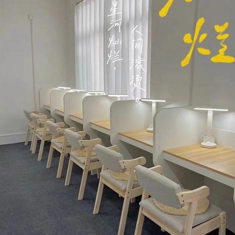 包邮自习室学习桌简约ai自习室自习桌培训机构考研自习桌隔断桌|undefined