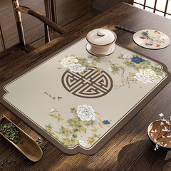 Modern Chinese Silicon Dioxide Tea Mat with Absorbent Tea Tablecloth, Tea Cup Mat, Table Banner, Drain Mat, Chinese Style Tea Table, Tea Water Mat