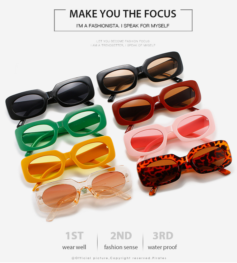 Fashion Sweet Pc Square Candy Color Full Frame Women's Sunglasses display picture 3