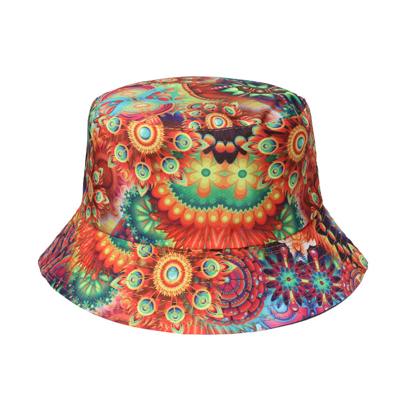 Unisex Simple Style Skull Sewing Flat Eaves Bucket Hat display picture 2