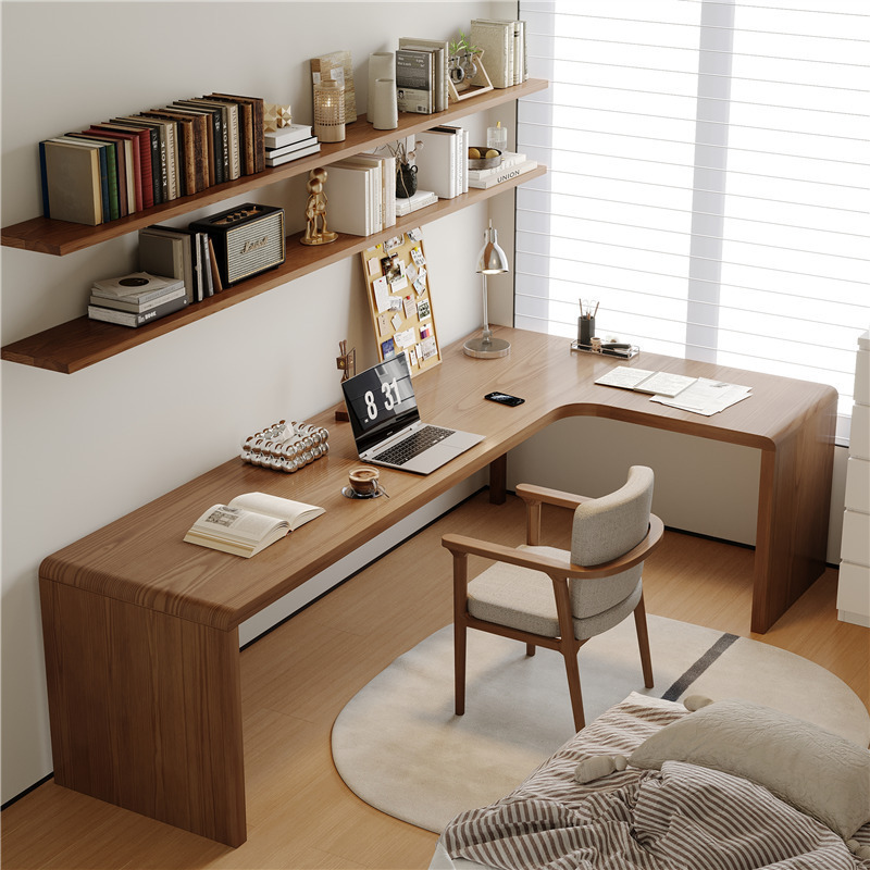 Corner all-solid wood L-shaped desk, computer desk, corner desk for bedroom, student home use, 7-type gaming desk, office desk, desk by the window Corner all-solid wood L-shaped desk, computer desk, corner desk for bedroom, student home use, 7-type gaming desk, office desk, desk by the window