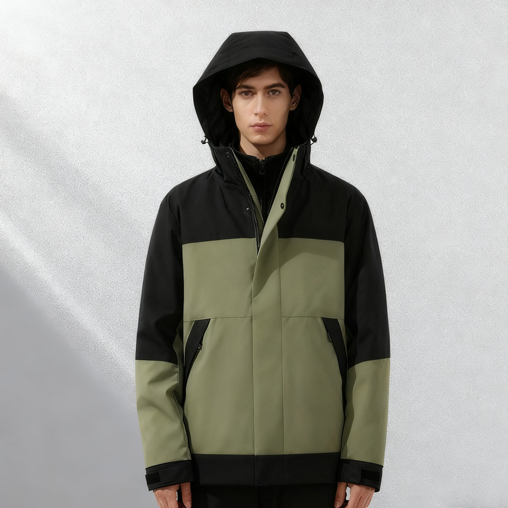 Three-In-One Jacket for Men and Women 2025 Thickeneded and Velvet Removable Liner Outdoor Mountaineering Windproof and Waterproof Jacket