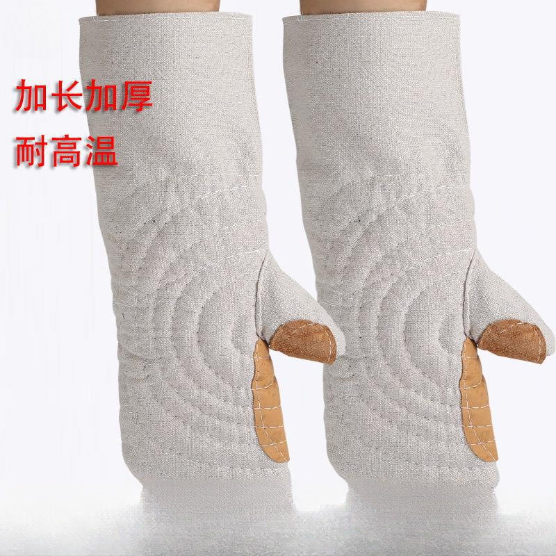 HEEPON 단열 방지 스케일 장갑 오븐 고온 두꺼운 주방 베이킹 손 답답한 캔버스 산업용 보호 장갑