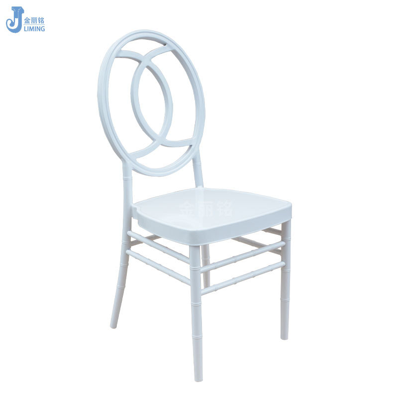 Suministro directo de fábrica Hotel Silla de comedor de metal Silla de boda de estilo europeo silla trasera redonda Silla de bambú Silla de boda al aire libre