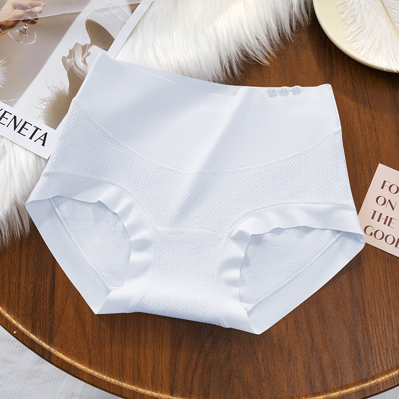 Ropa interior de algodón de gran tamaño entrepierna antibacteriana entrepierna larga 200 kg entrepierna de algodón de cintura alta trébol de cuatro hojas calzoncillos de algodón suave para mujer