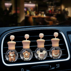 Internet celebrity milk tea color cartoon car air outlet perfume bottle creative cute car aromatherapy ornaments car interior accessories