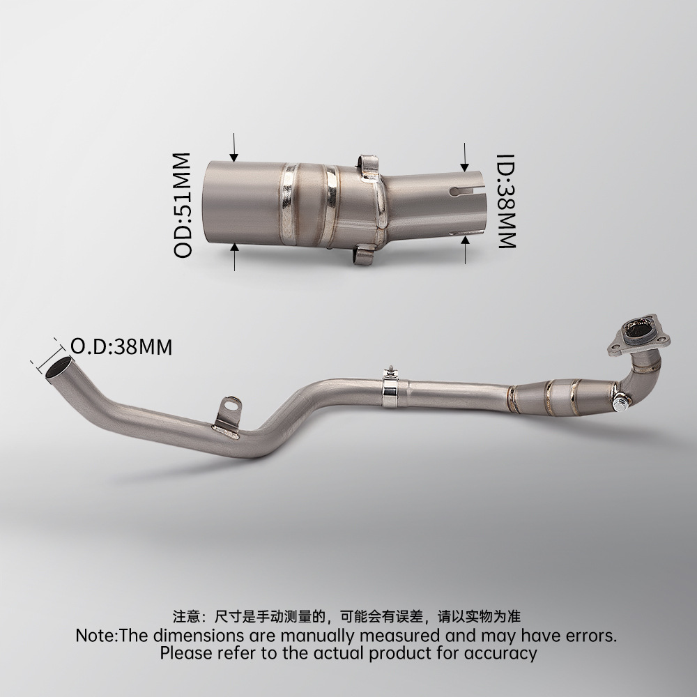 Motorcycle Exhaust Pipe Fosha 750 Xadv750 Modified Titanium Alloy Front Section 2017-2024 Non-Destructive Installation