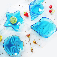 海洋系列甜品水果小餐盘海星贝壳海螺宴席摆盘小盘子海星贝壳海螺