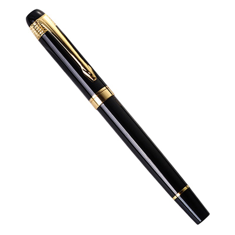 Pluma de metal suministro directo de fábrica en stock Negro Firma Pluma de regalo pluma letras LOGO negocio Pluma letras