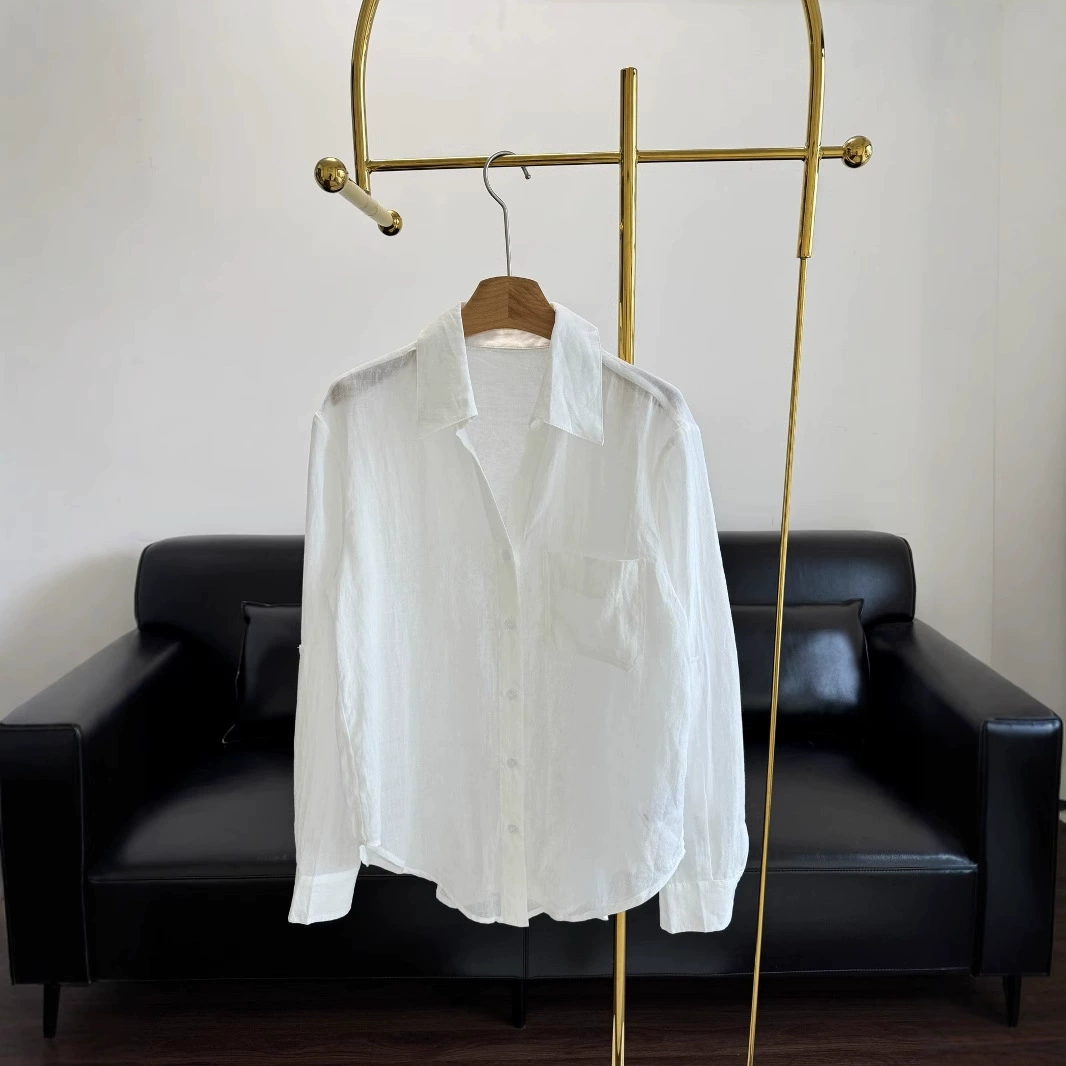 25ss новый стиль женская красивая простая рабочая одежда джинсовая рубашка 250225