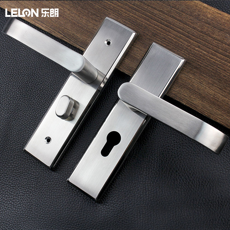 Cerradura de panel de acero inoxidable 304 personalizada una sola lengua cerradura de puerta de baño puerta interior puerta de dormitorio universal cerradura de puerta antirrobo