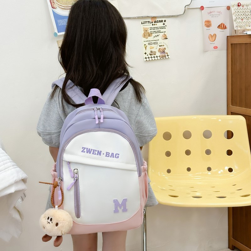 SCHOOLBAG 여성 초등학교 어린이 배낭 소년과 소녀 유치원 SCHOOLBAG 경량 색상 대비 귀여운 어린이 SCHOOLBAG