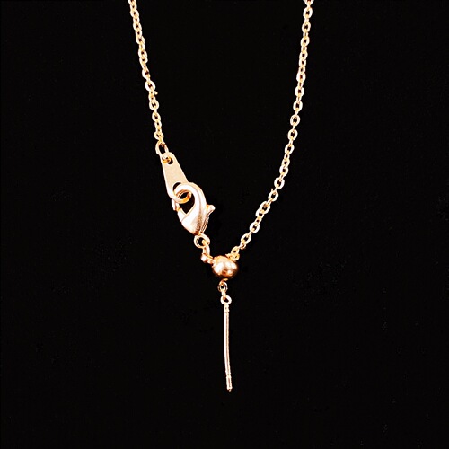 New versatile universal necklace for women, Lulutong, beaded with needle, adjustable, plated with 18k gold, cross chain with needle style