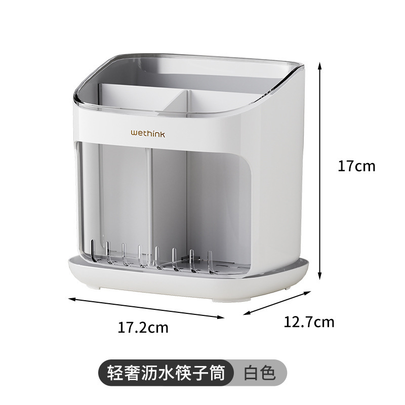 Estante multifuncional de la cocina doméstica simple y de alta calidad con estante de cubiertos de mesa palillos cuchara caja de almacenamiento de drenaje