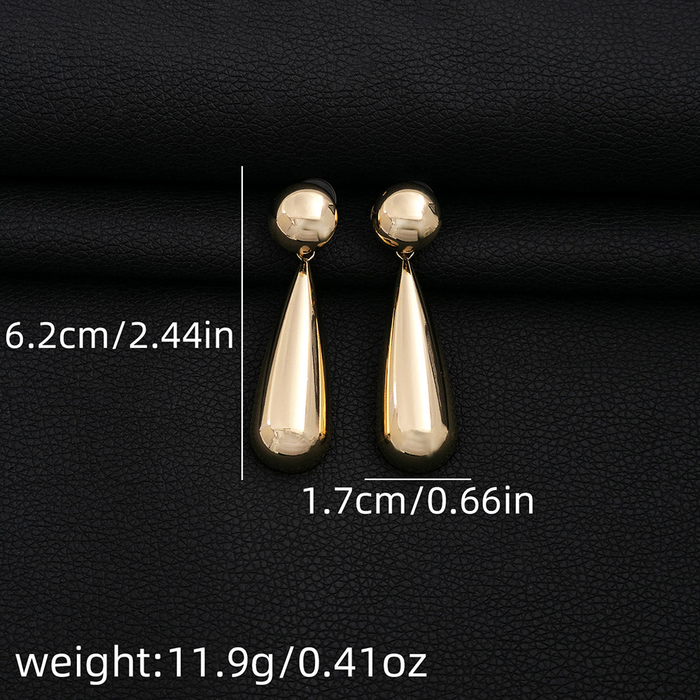 16g Weight Drop Earrings Classification 1 Pair Quantity Daily Occasion Iron Material Geometric Pattern Women's Gender Plating Design Simple Style Style 1 Pair Simple Style Geometric Plating Iron Drop Earrings 无