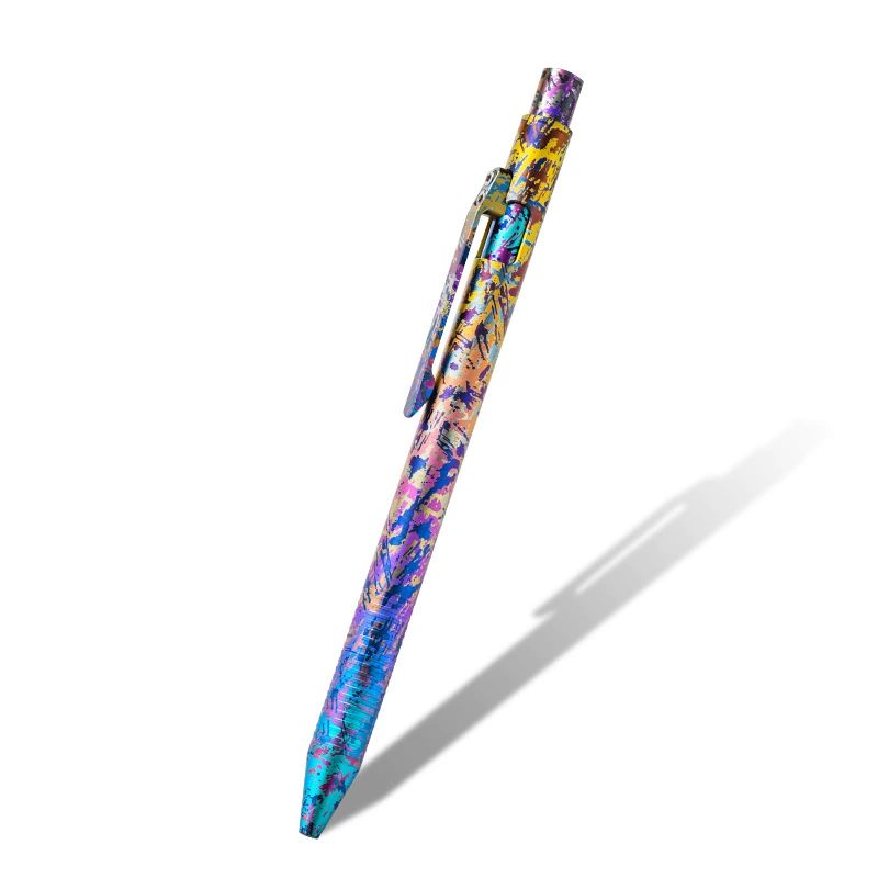 Tactical EDC Pen (Pioneer) Titanium Alloy, Bolt-Action, Colorful Digital Camouflage Options