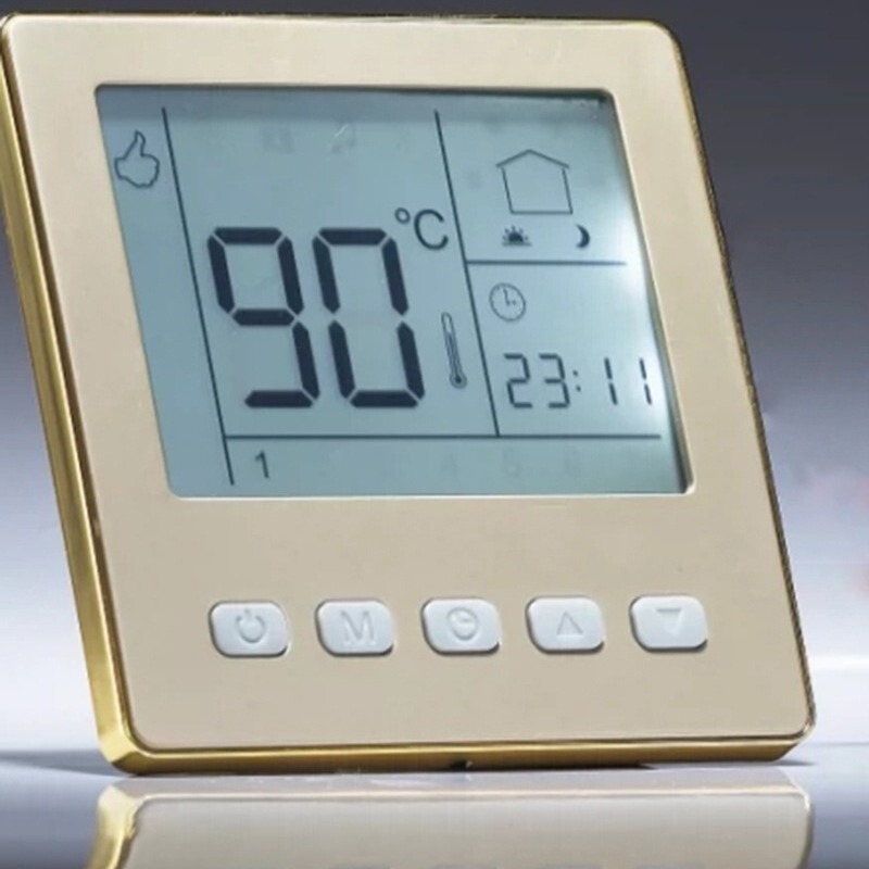 Golden silver electric heating thermostat M75 electric heating film heating cable floor heating thermostat 16A warranty for 2 years