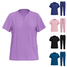 2025外贸护工服套装女刷手衣欧美医院服装跨境医生服亚马逊洗手衣