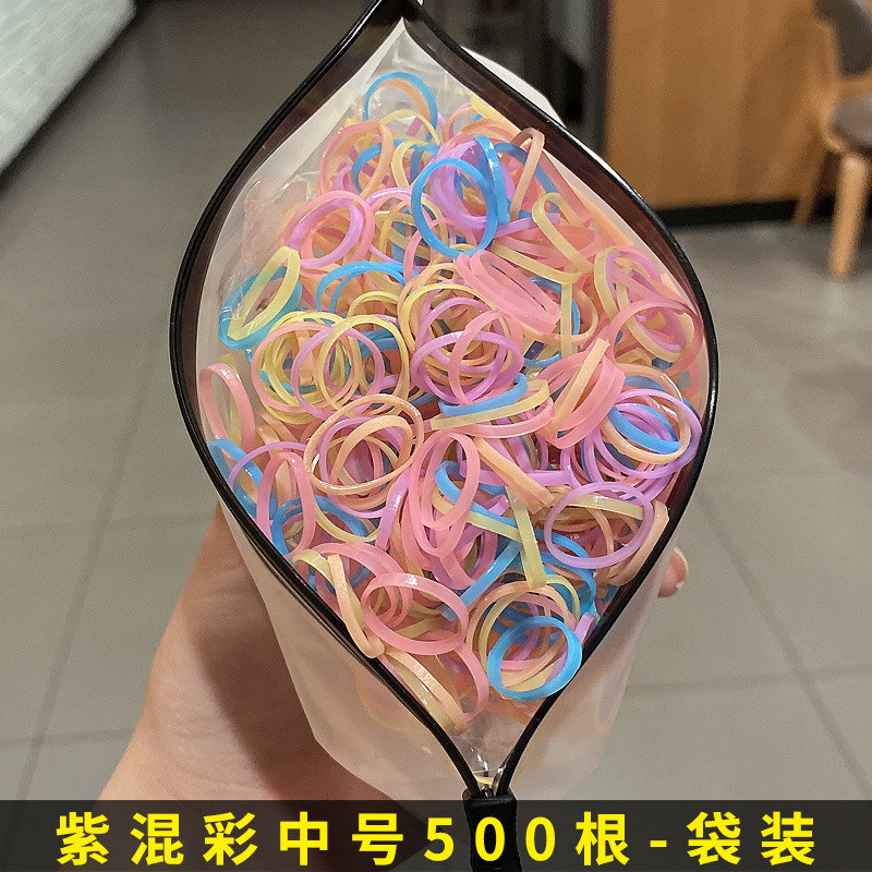 Banda de goma para niños banda de pelo femenino lazo de pelo alto elástico grueso desechable durable cuerda de pelo grueso los niños femeninos no lastiman el cabello