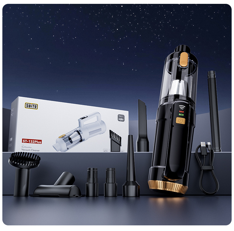 Car-Mounted Small High-Suction Vacuum Cleaner, Portable Dual-Purpose Handheld Car Vacuum Cleaner, Blowing and Suction Integrated