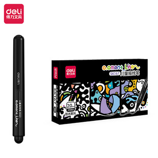 Deli Sk167 Color Soft Drawing Pen Student Highlight Marker Pen Reading Notes Special Highlighter Pen S