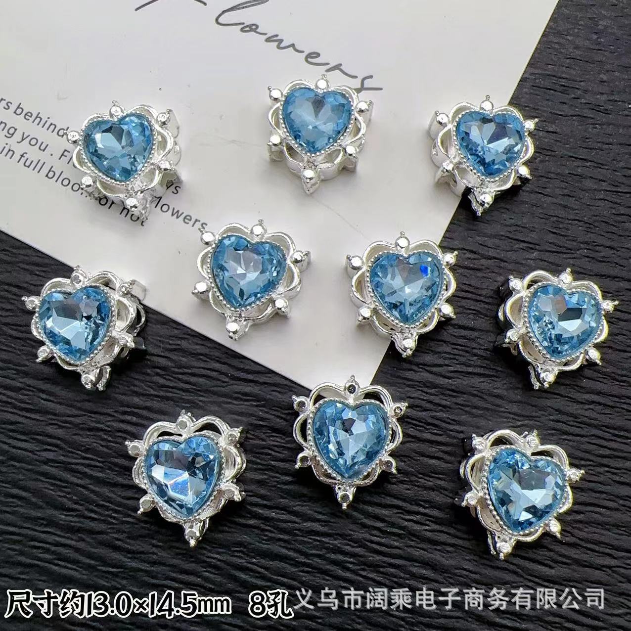 マイクロ象嵌ジルコニウムダイヤモンドマルチカラーピーチハートラブ8穴ビーズリング表面DIYビーズブレスレットネックレスジュエリーアクセサリー