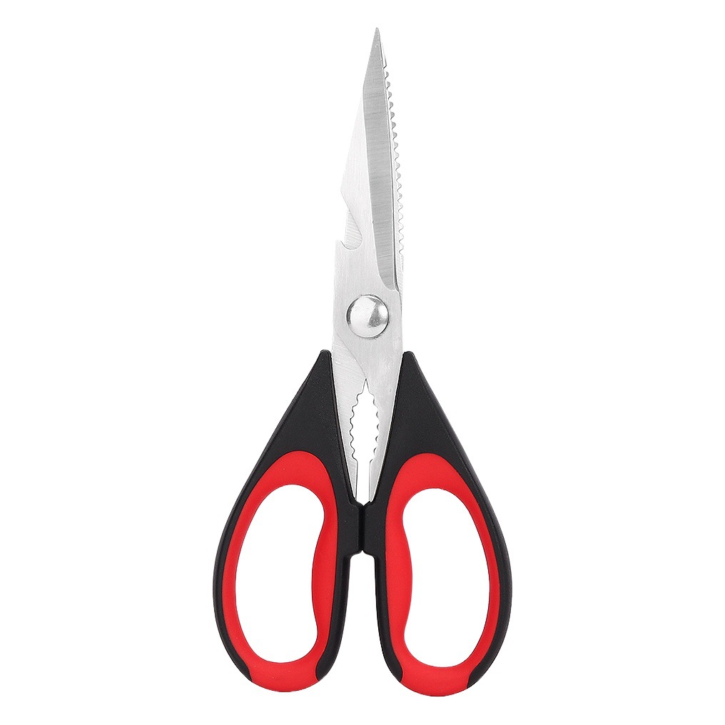 En stock tijeras de cocina multifuncionales de acero inoxidable para el hogar tijeras de suplemento alimenticio tijeras para matar peces tijeras de hueso de pollo de camarón tijeras de comida fuerte