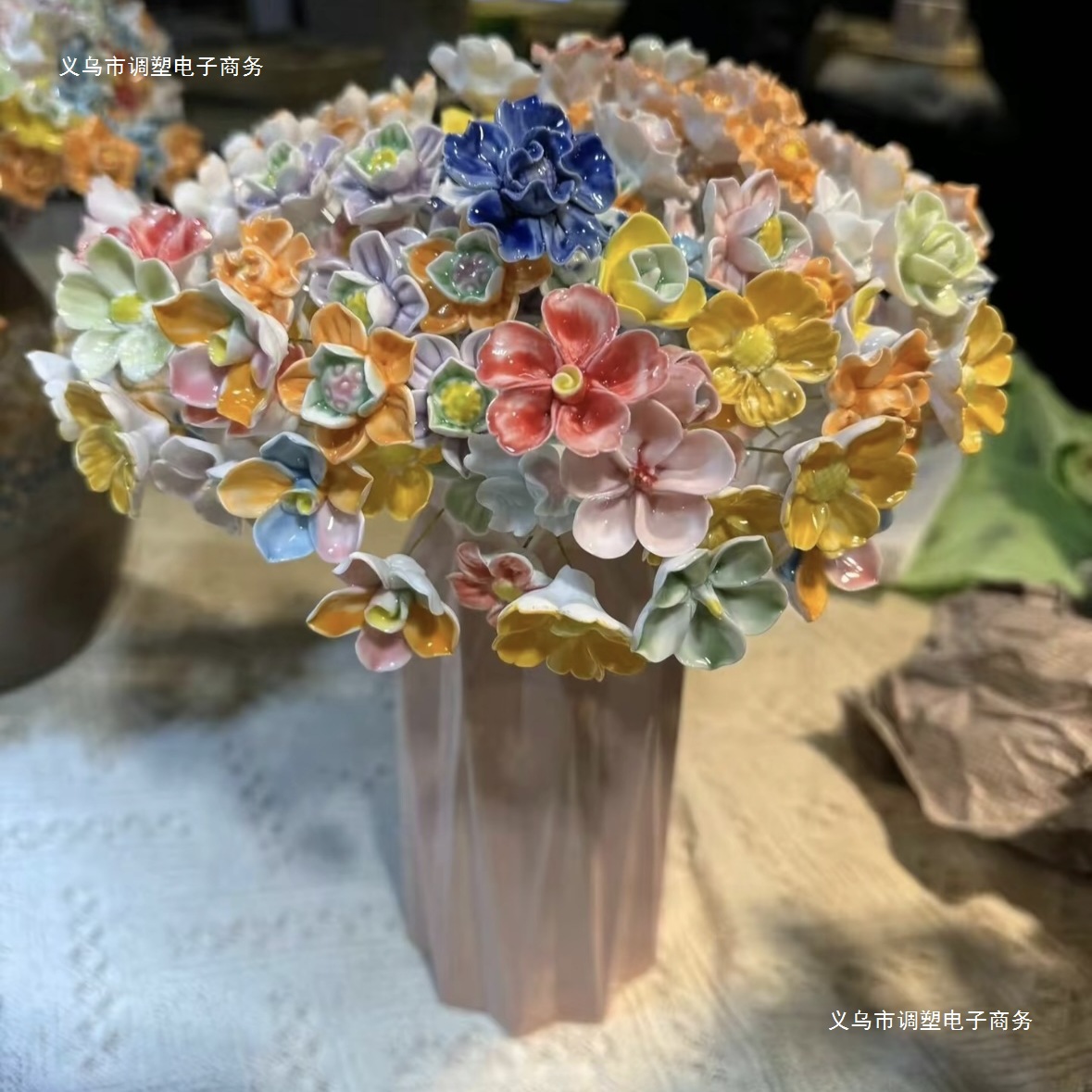 ceramic decorative flowers for friend