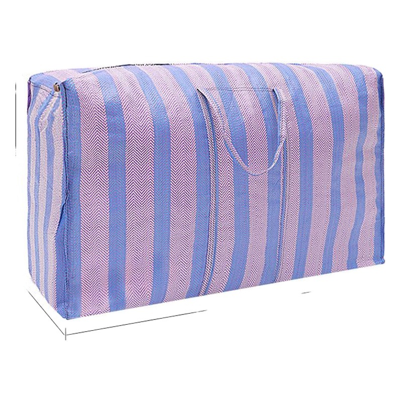 Nylon Woven Bag Moving Packing Bag Duffel Bag Quilt Clothing Storage Bag Student Mailing Checked Parcel Bag