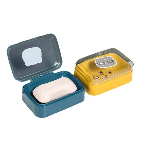 Wholesale new flip-top soap box drainable soap storage box with lid for home bathroom simple soap box