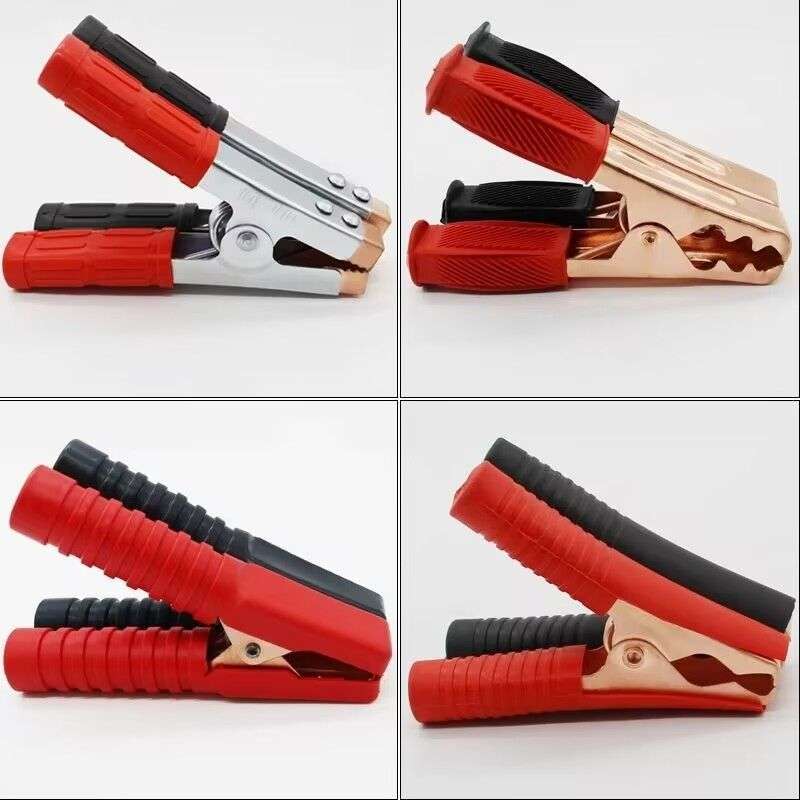 Car Battery Cable Clamps, Pure Copper Jumper Wire Connectors, Large and Small Alligator Clips for Connecting Jumper Cables