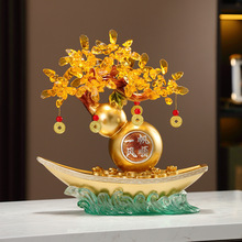 招财葫芦发财树摆件轻奢高级客厅收银台办公室装饰工艺品乔迁送礼