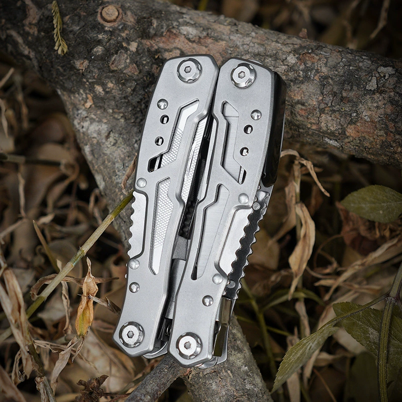 Multi-Tool Folding Pliers, Locking Portable Combination Knife, Stainless Steel, Compact