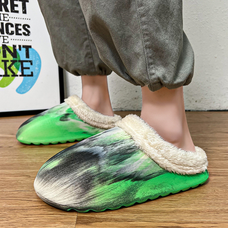 waterproof-anti-skid-plush-couples-cotton-shoes