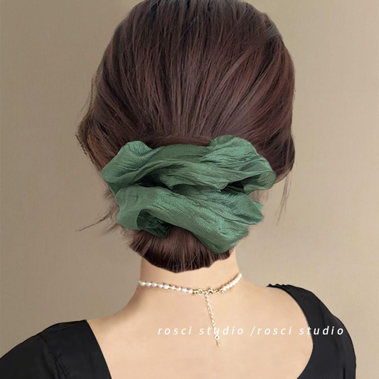 Forest mesh large intestine hair ring for women with high-end…