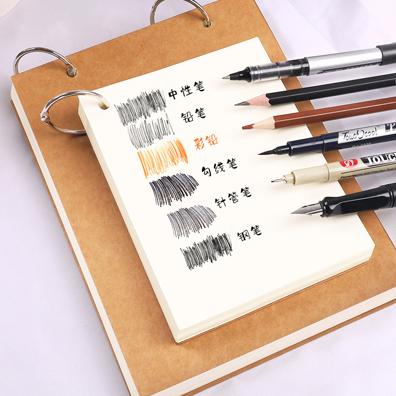 벽걸이형 A6 루즈리프 링버클 A5 빈 노트 작은 책 그림 유치원 게임 기록부 테이블